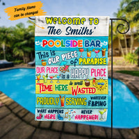 Personalized Piece Of Paradise Pool Bar Flag AG202 29O53 thumb 1