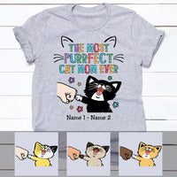 Personalized Purrfect Cat Mom Ever T Shirt MR191 67O53 thumb 1