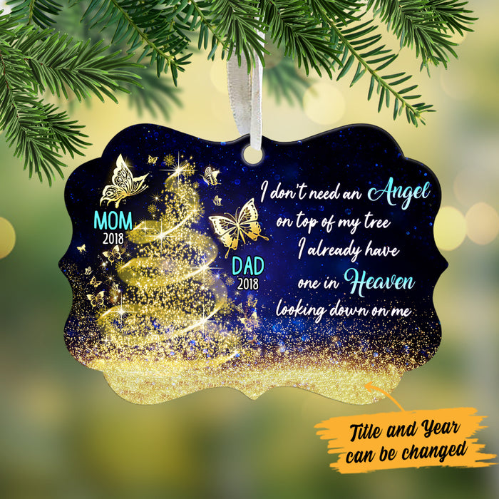 Personalized Memorial Butterflies Angel Benelux Ornament NB122 65O36 1