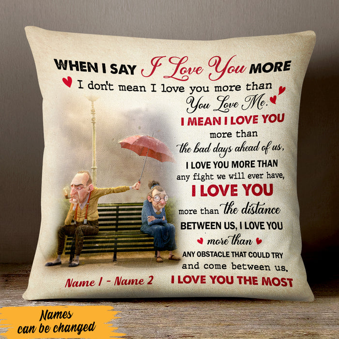 Personalized Couple I Love You More Pillow JN42 95O47 (Insert Included) 1