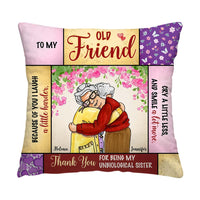 Personalized Friend Gift Thank You For Being My Unbiological Sister Pillow 31332 thumb 1
