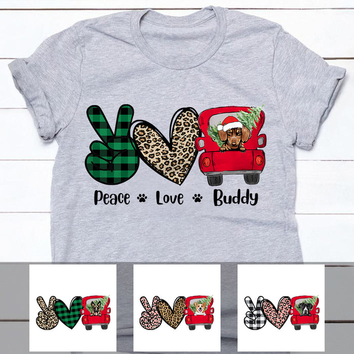 Personalized Peace Love Dog  T Shirt OB171 29O57 1