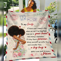 Personalized With Love And Kisses Daughter Letter Fleece Blanket AG61 29O53 thumb 1
