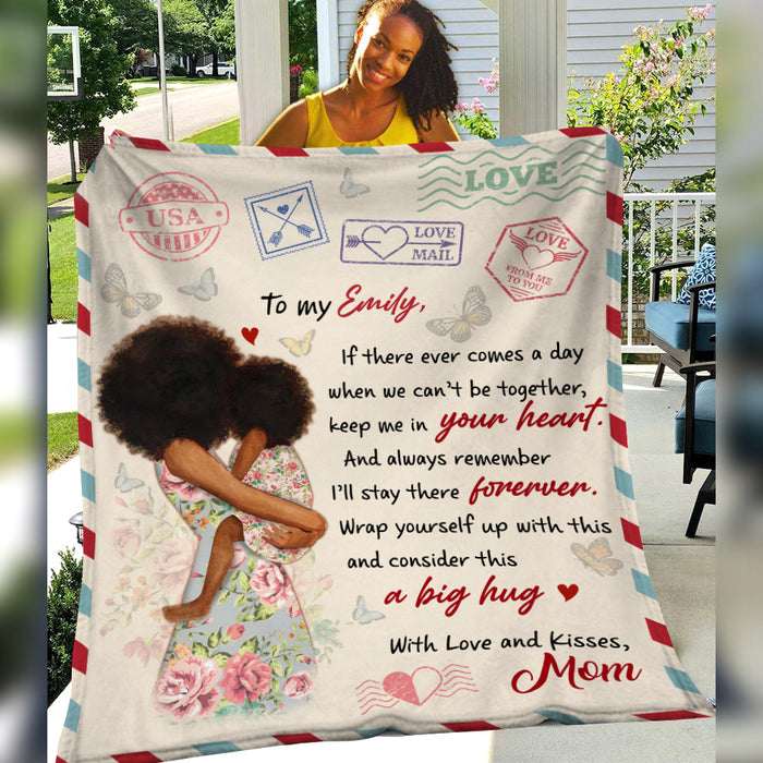 Personalized With Love And Kisses Daughter Letter Fleece Blanket AG61 29O53 1