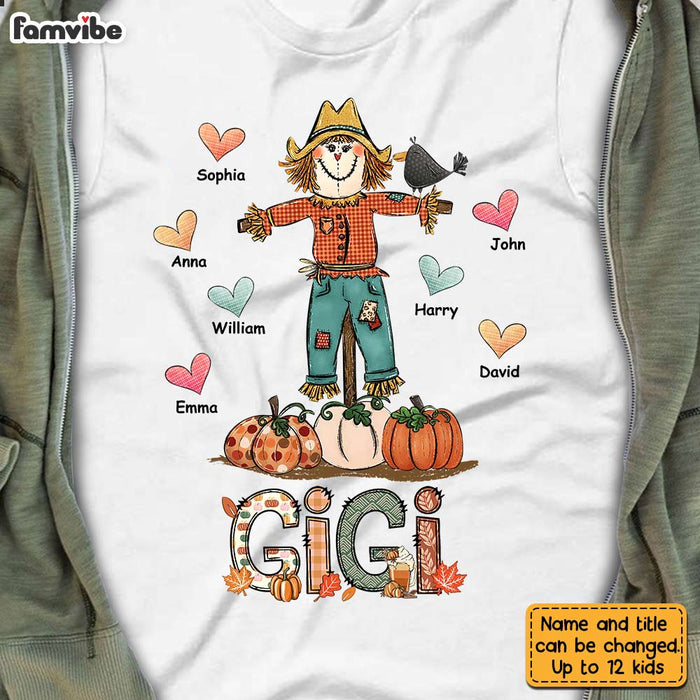 Personalized Fall Grandma Scarecrow T Shirt AG294 23O28 1