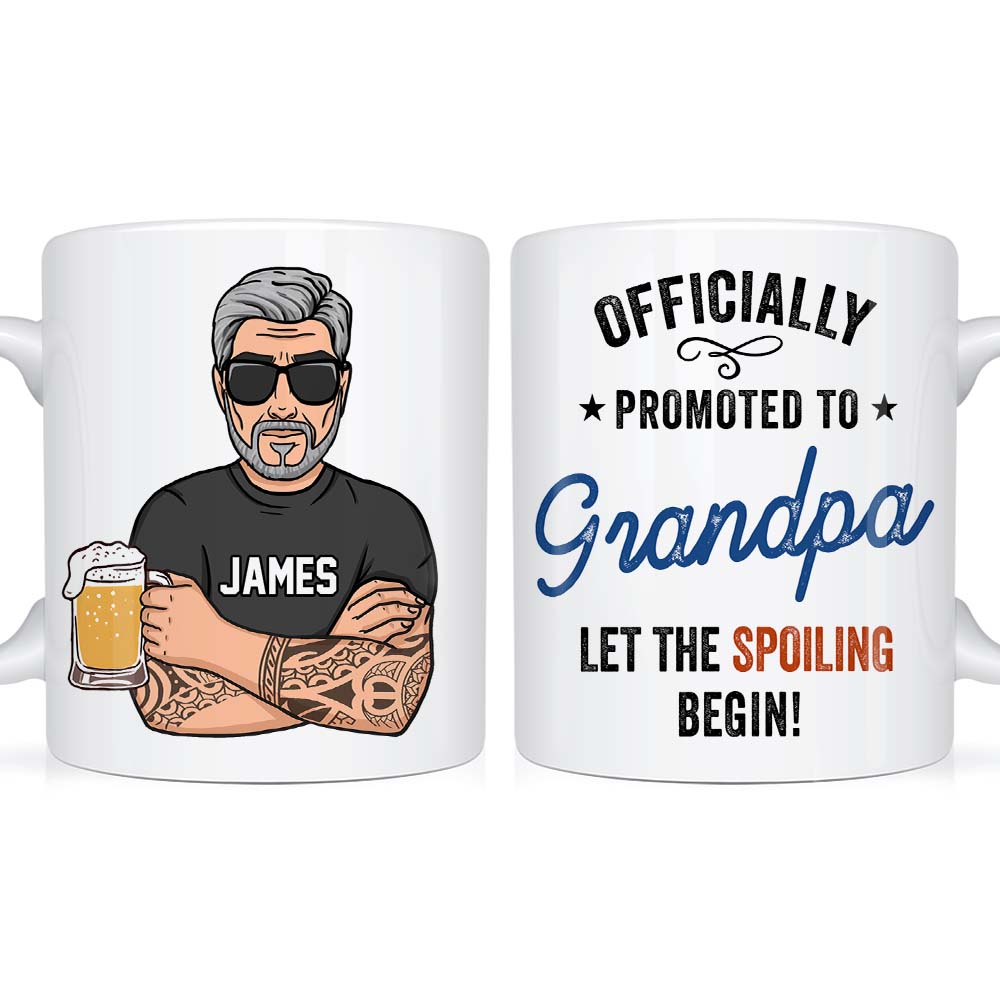 Personalized Officially Promoted To Grandpa Mug 24756 Primary Mockup