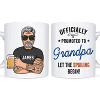 Personalized Officially Promoted To Grandpa Mug 24756 thumb 1