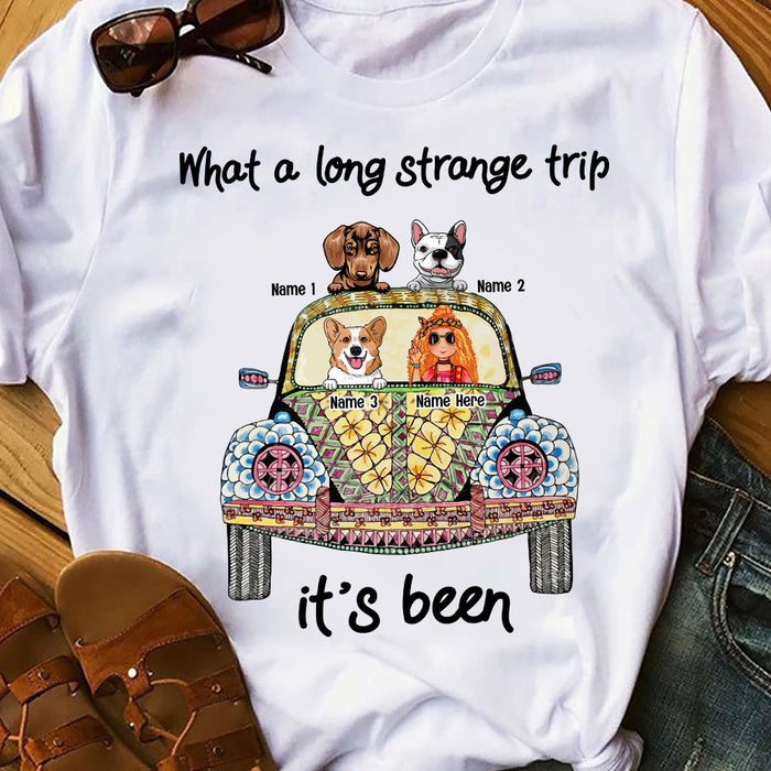 Personalized Dog Hippie Girl Strange Trip T Shirt JN232 95O58 1
