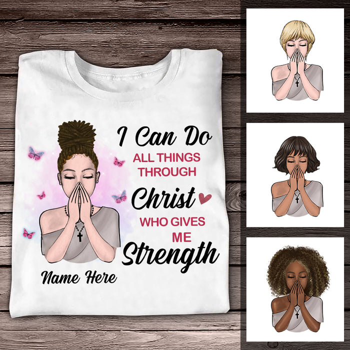 Personalized I Can Do All Things Through Christ T Shirt AG241 85O57 1