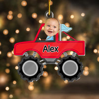Personalized Gift For Kids Truck Upload Photo Ornament 30522 thumb 1