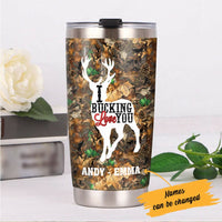 Personalized Hunting Couple Steel Tumbler JN184 85O57 thumb 1
