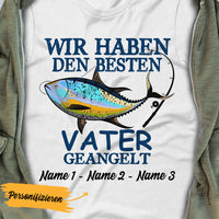 Personalized German Papa Angeln Fishing Dad T Shirt AP94 65O36 thumb 1