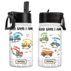 Personalized Gifts For Grandson Construction Machines I Am Kids Water Bottle 31433 1
