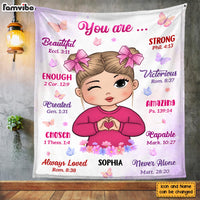 Personalized Inspiring Gift For Granddaughter You Are Beautiful Blanket 31294 thumb 1
