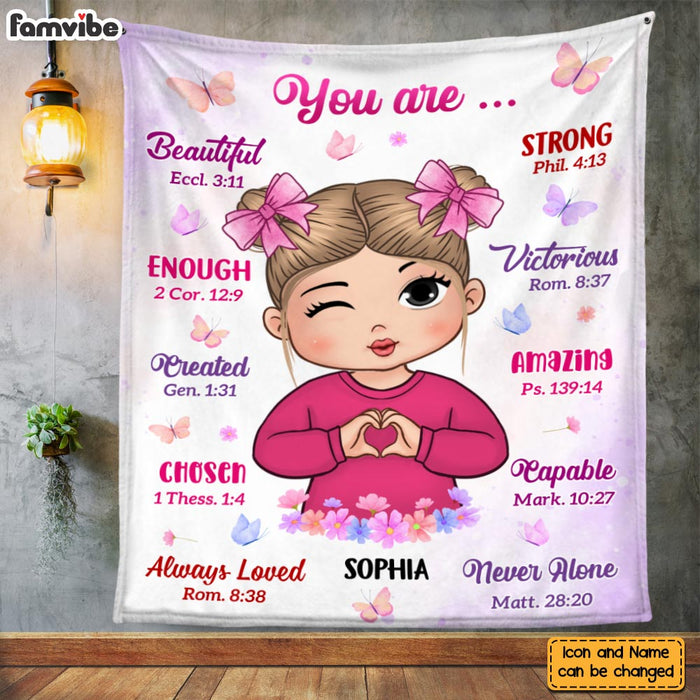 Personalized Inspiring Gift For Granddaughter You Are Beautiful Blanket 31294 1