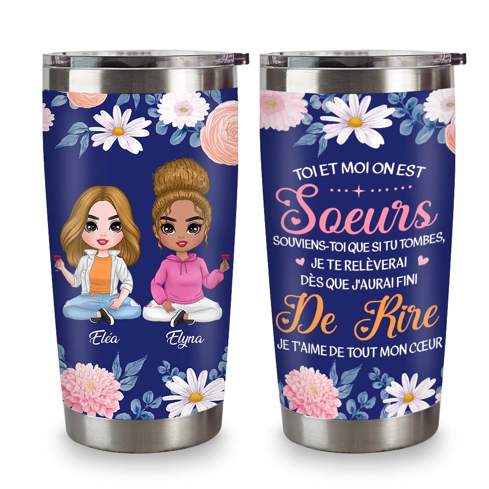 Personalized Gift For Friends Sister French Steel Tumbler 30939 Primary Mockup