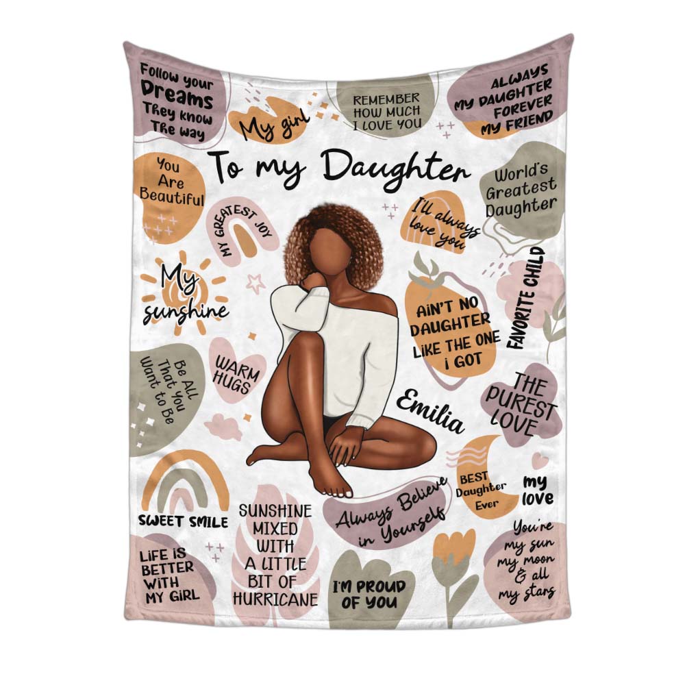 Personalized Gift For Daughter Affirmation Blanket 31314 Primary Mockup
