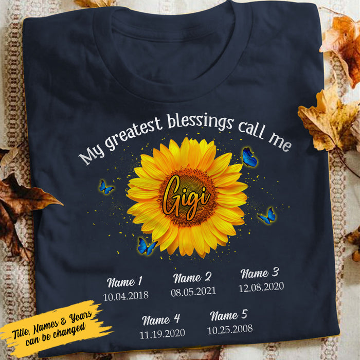 Personalized Grandma Sunflower T Shirt AP32 30O58 1
