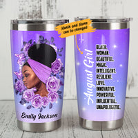 Personalized BWA Purple Rose Steel Tumbler JL92 30O47 thumb 1
