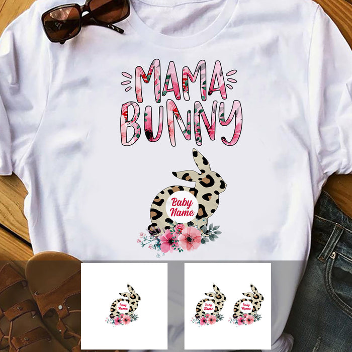 Personalized Mom Bunny Easter T Shirt FB241 95O53 1