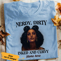 Personalized BWA Tattoos Nerdy Dirty Inked And Curvy T Shirt AG312 67O36 thumb 1