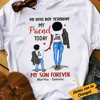 Personalized BWA Mom And Son Forever T Shirt AG86 65O34 thumb 1