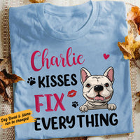 Personalized Dog Kisses Fix Everything T Shirt AP23 67O58 thumb 1