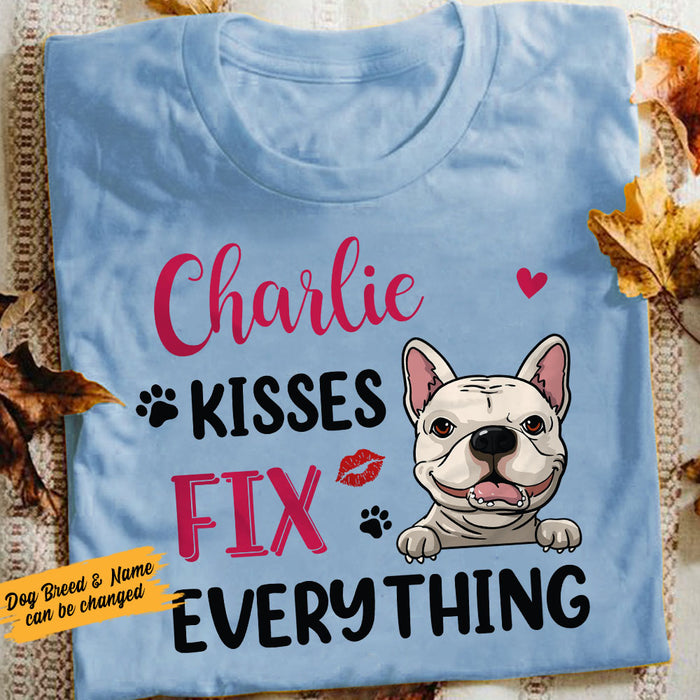 Personalized Dog Kisses Fix Everything T Shirt AP23 67O58 1