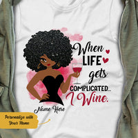 Personalized Life Gets Complicated BWA Wine T Shirt SB11 29O58 thumb 1