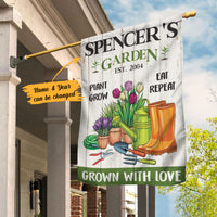 Personalized Garden Plant With Love Gardening Flag AG211 95O58 thumb 1