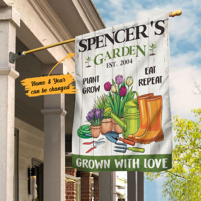 Personalized Garden Plant With Love Gardening Flag AG211 95O58 1