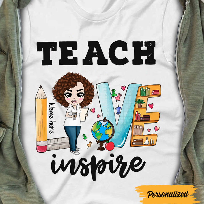 Personalized Teacher Love T Shirt JL61 30O47 1