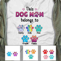 Personalized This Dog Mom Belongs To Watercolor T Shirt OB141 30O57 thumb 1