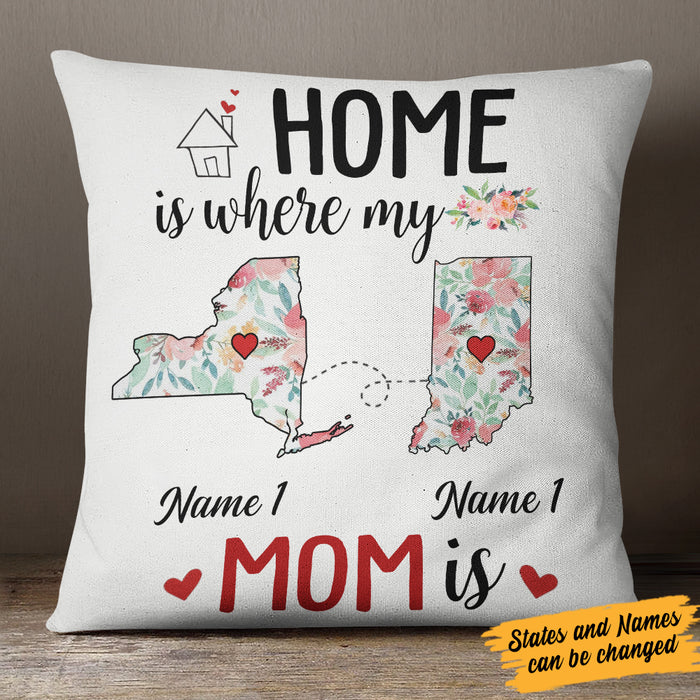 Personalized Home Is Long Distance  Pillow SB242 30O34 (Insert Included) 1