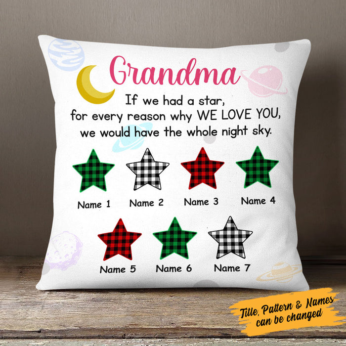 Personalized Mom Grandma Star Pillow MR185 26O58 (Insert Included) 1