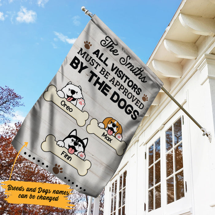 Personalized Visitors Approved By The Dogs Garden Flag JL66 65O57 1
