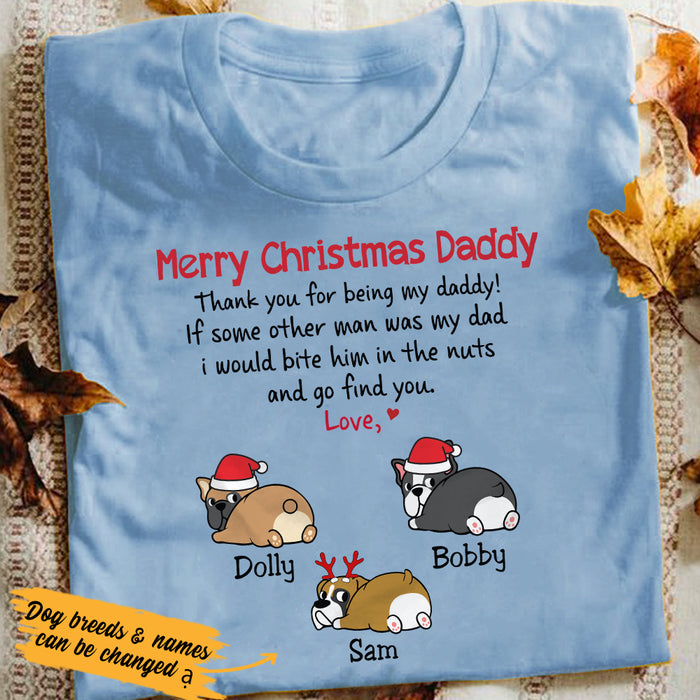 Personalized Dear Dog Dad Christmas T Shirt OB227 30O57 1