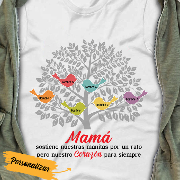 Personalized Spanish Mamá Abuela Tree Mom Grandma T Shirt AP154 65O36 1