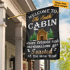Personalized Forest Cabin Flag AG142 85O34 1