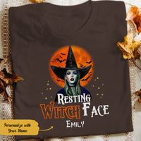 Personalized Resting Witch Face Halloween T Shirt JL141 29O58 thumb 1