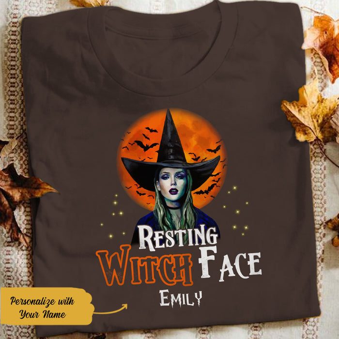 Personalized Resting Witch Face Halloween T Shirt JL141 29O58 1