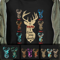 Personalized Love Deerly Dad Grandpa Hunting T Shirt AP197 81O60 thumb 1