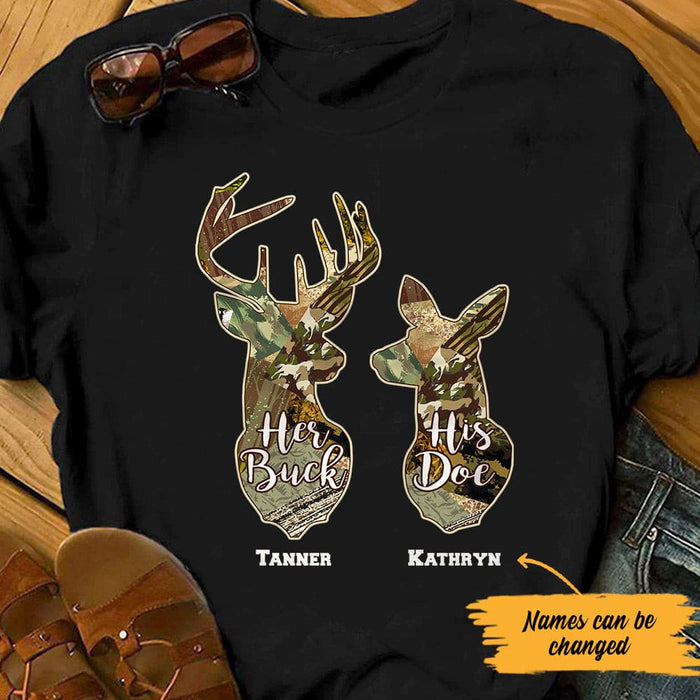 Personalized Hunting Husband & Wife T Shirt JN162 95O53 1