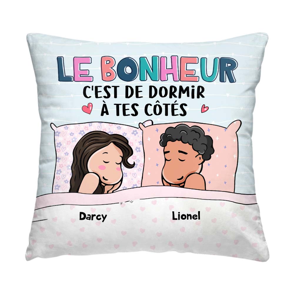 Personalized Gift For Couple French Sleeping Next To You Pillow 30812 Primary Mockup