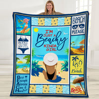 Just A Beachy Kinda Girl Fleece Blanket JL23 30O53 thumb 1