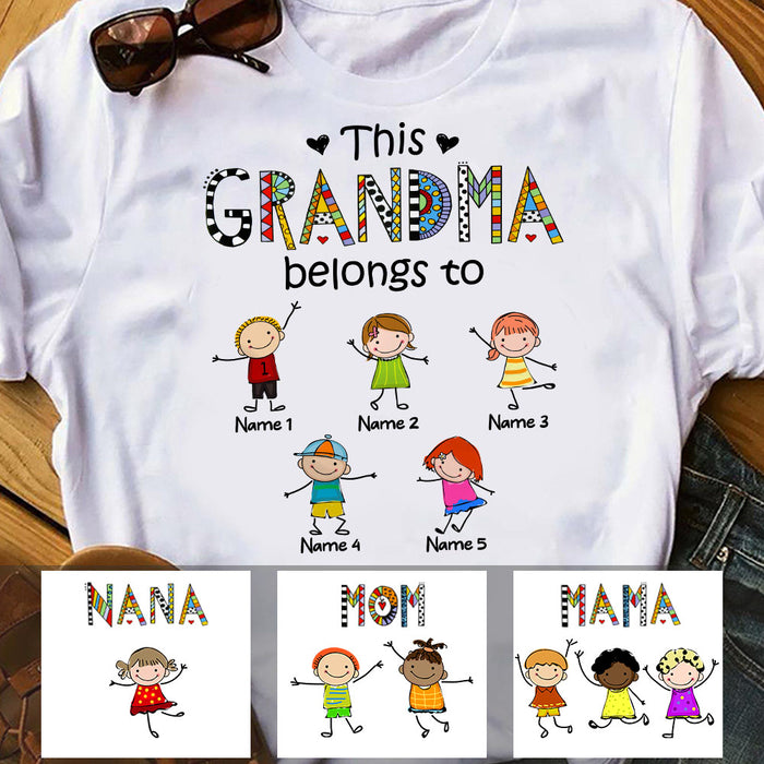 Personalized Grandma Belongs To T Shirt FB224 81O53 1