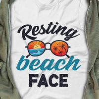 Resting Beach Face White T Shirt JN277 85O36 thumb 1