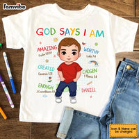 Personalized Gift For Grandson God Says I Am Kid T Shirt - Kid Hoodie - Kid Sweatshirt 32150 thumb 1