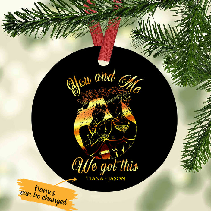 Personalized BWA Couple You And Me Got This  Ornament AG103 30O65 1