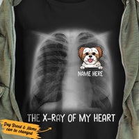 Personalized X Ray Of My Heart Dog T Shirt AP53 73O36 thumb 1